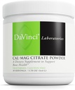 DAVINCI Laboratuvarları Cal-Mag Citrate Toz - Kemik Sağlığını Destekler* - D2, Magnezyum & Food - Vegetarian - Gluten-Free - 30 Hizmet