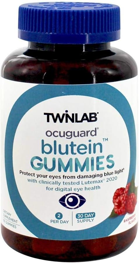 Twinlab Lutein Ocuguard Blutein Yetişkin Gummies | 60 Count | Contains Zeaxanthin & Lutein for Blue Light Proteciton | Eye Vitamins