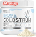 Colostrum Supplement Toz Insanlar için - Organik Bovine Colostrum Gut Health, Saç Büyüme, Güzellik ve Immune Support - Unflavored (50 Hizmet)