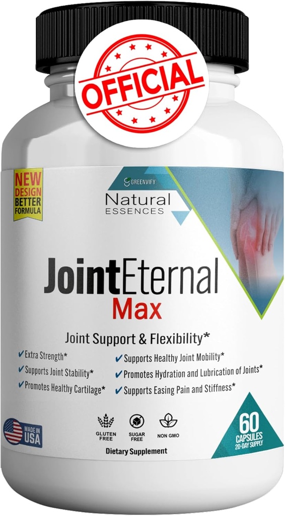 Ortak Ebedi Max Natural Essences Natural Joint Support Supplement, 60 Capsules 20 Days Supply, Gluten Free, Sugar Free, Non-GMO, USA (1)