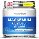 NaturallyMum Kids Magnesium Bedtime Lotion with Vitamin D | Support for Sleep, Heart, Bone, Nerve, Gut and Muscle Health | Alternative to Melatonin | Lavender & Chamomile 4.2 fl oz