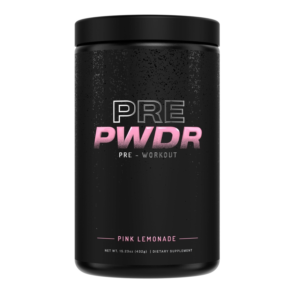 PWDRS Pre-Workout Toz, All Natural Pre Workout for Energy, Pump, Endurance & Strength, Caffeine (Pink Lemonade)
