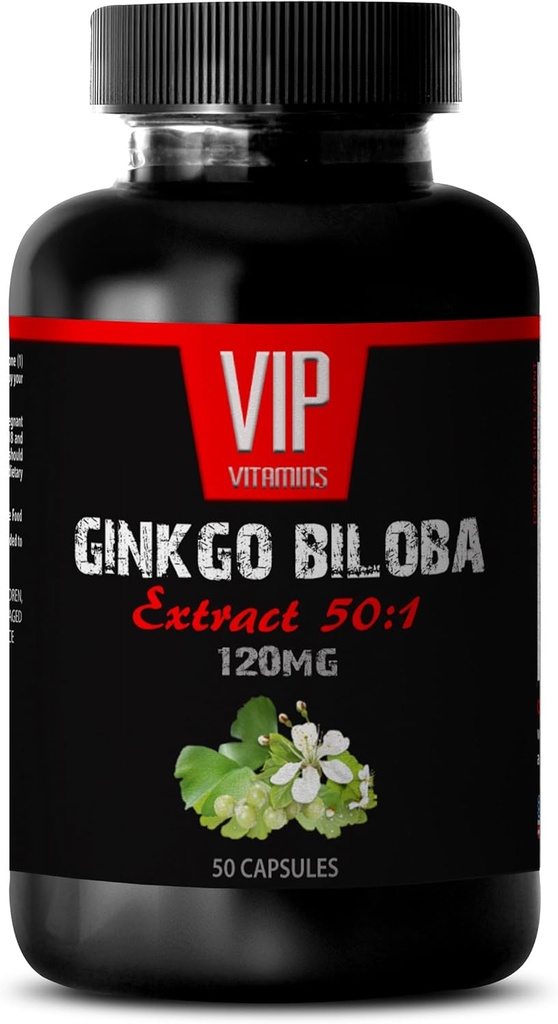 Βιταμίνες για τον εγκέφαλο και τη μνήμη - Ginkgo BILOBA 120MG - Extract 50:1, Gingko biloba Complex, Ginkgo biloba Συμπληρώματα, Συμπληρώματα μνήμης εγκεφάλου, συμπλήρωμα μνήμης για τον εγκέφαλο, χάπια μνήμης, 1Bottle