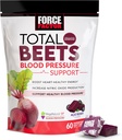 Kuvvet Faktörü Total Beets Blood Printing Support Supplements with Beet Toz, Great-Tasting Beets Chewables for Heart-Healthy Energy, ve 60 Chews Nitrik Membran, 60 Chews