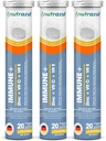 Notrazul Immune+ Effervescent Tabletler | Vitamin C ve Çinko E | 60 Tabletler | Yetişkinler ve Çocuklar için Immune Desteği | Meyve Flavor