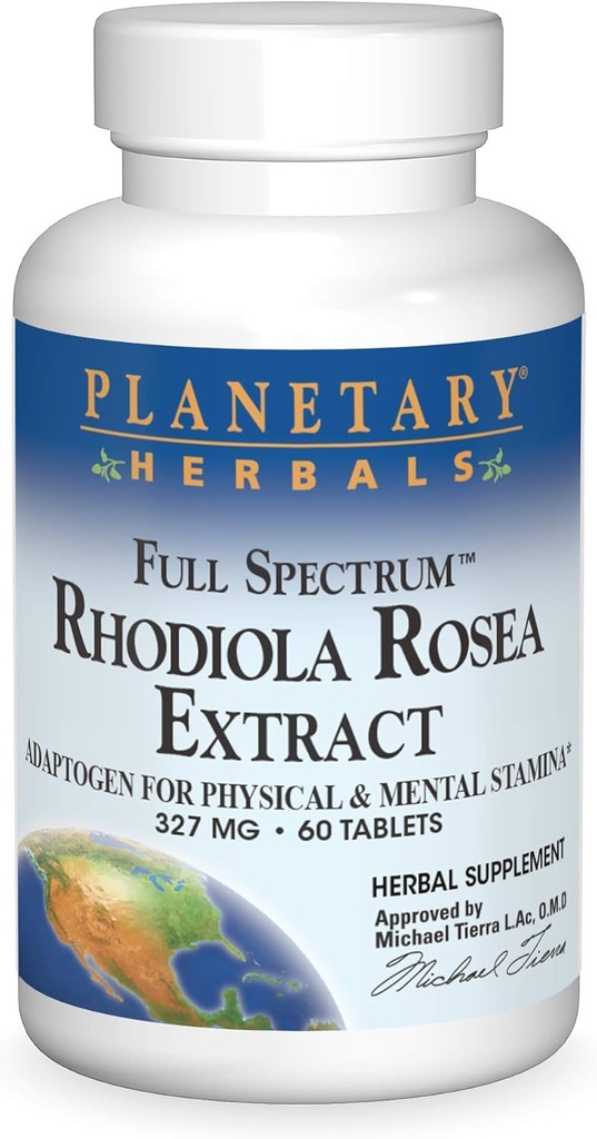 Gezegensel Herbals Full Spectrum Rhodiola Rosea Extract Tabletleri, 60 Kont