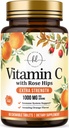 Συμπλήρωμα βιταμίνης C 1000mg - Extra Strength with Rose Hips Bioflavonoids - Sugar Free Vitamin C Chewable Pills, Nature's Vit C for Immune Support & Antioxidant Protection - 60 Chewable Tablets
