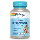 SOLARAY D-Mannose 1000 mg with CranActin Cranberry Extract - D Mannose and Cranberry Supplement with Vitamin C - Supports Urinary Tract Health - Vegan, 60-Day Garantili