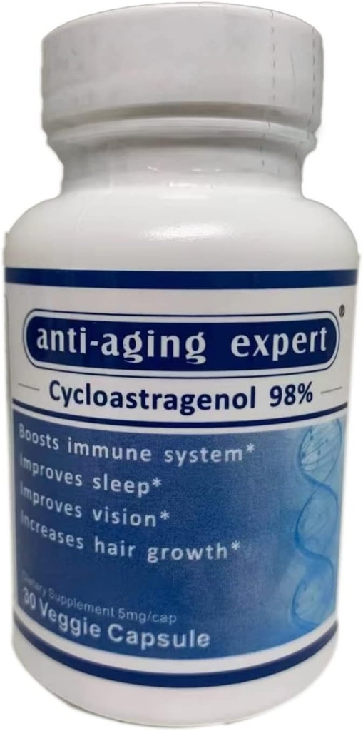 Cycloastragenol% 98 Micronized Telomere Supplements 5 mg, 30 Vegetarian Capsules, 1 Şişe