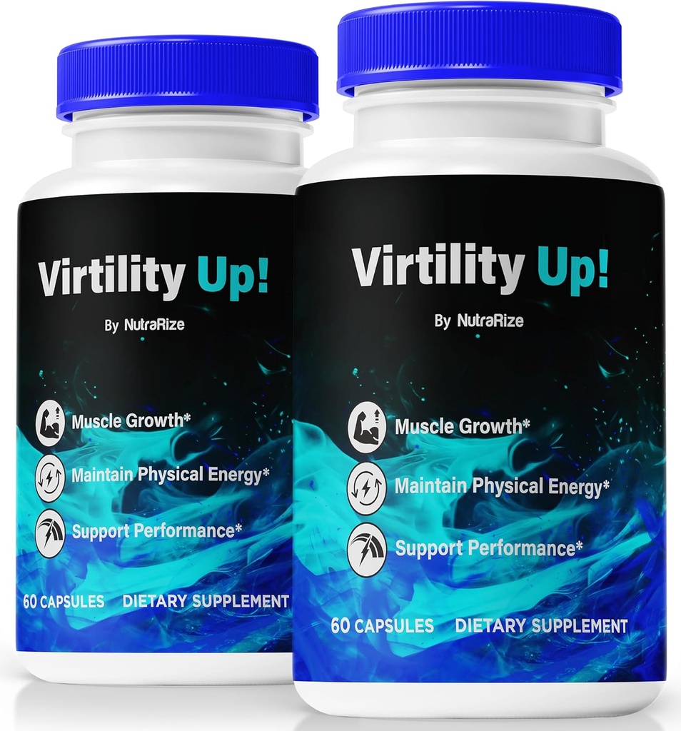 (2 Pack) Pills, Resmi VirttitudeUp for Men, Supports Energy, Stamina and Performance, All Natural Support for General Well-Being, Male Capsules Review, Premium Formula (120 Capsules)