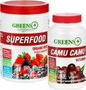 Greens+ Organik Reds Superfood Toz Camu Diyetsel 400 mg C SuperFruit Supplement 120 Capsules, %100 Doğal, Vitamin & Minerals, Vegan, Soy/Dairy/Gluten Free