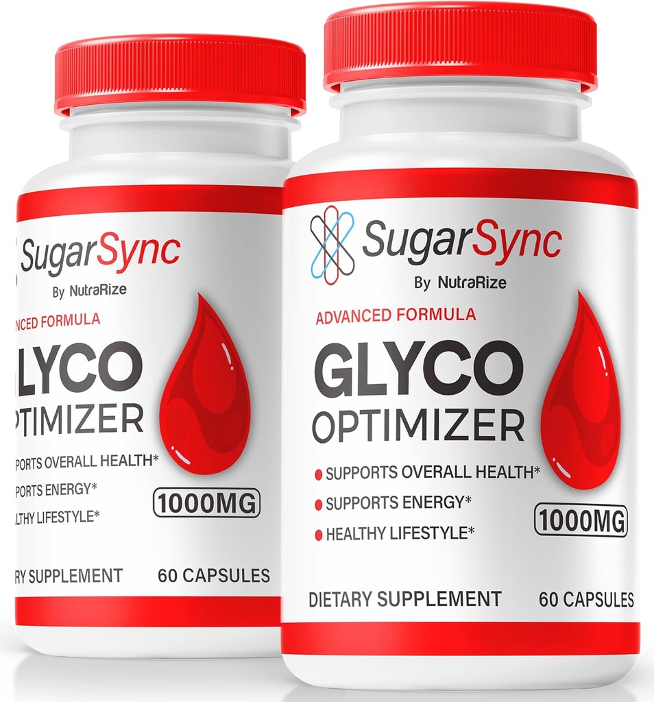 NutraRize (2 Pack) Sugar Sync Glyco Optimizer Capsules, Official SugarSync Glyco Optimiser, Sugar Sync Joint Optimizer, Sugar Sync Gluco Cleanse Formula, SugarSync Glycol Reviews (120 Capsules)