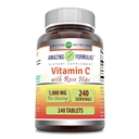 Amazing Formulas Vitamin C with Rose Hips Supplement | 1000 Mg | 240 Tablets | Non-GMO | Gluten-Free | Made in USA