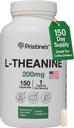 PRISTINE'S L Theanine Sleep Quality Support Platinum Acid Supplement - 200MG 150 Day Supply - Relaxation & Mood Support Capsules - Vegan Non-GMO & Gluten Ücretsiz