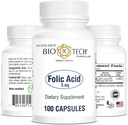 Bio-Tech Pharmacal Folic Acid (5 mg, 100 Count)