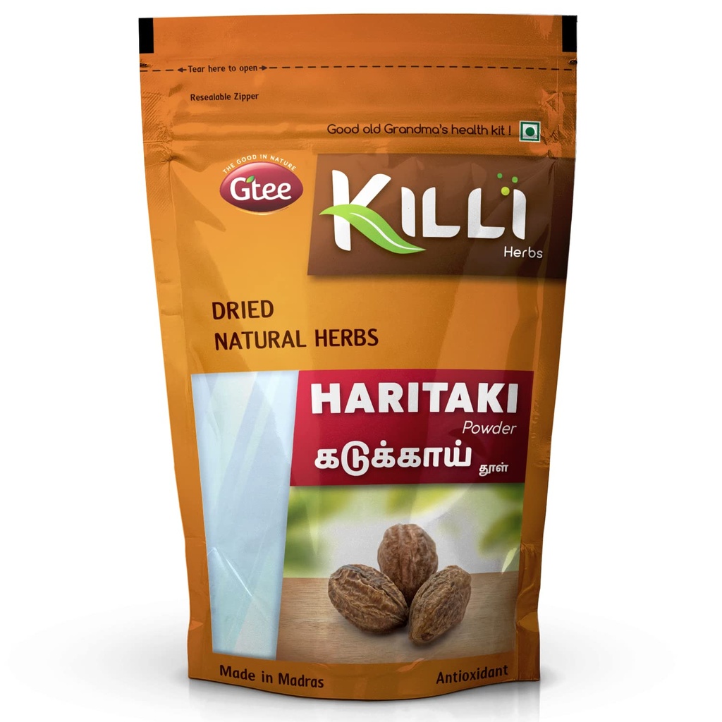 KILLI Haritaki | Kadukkai | Myrobalan | Karakkaya | Terminalia chebula | Harad Toz, 100g