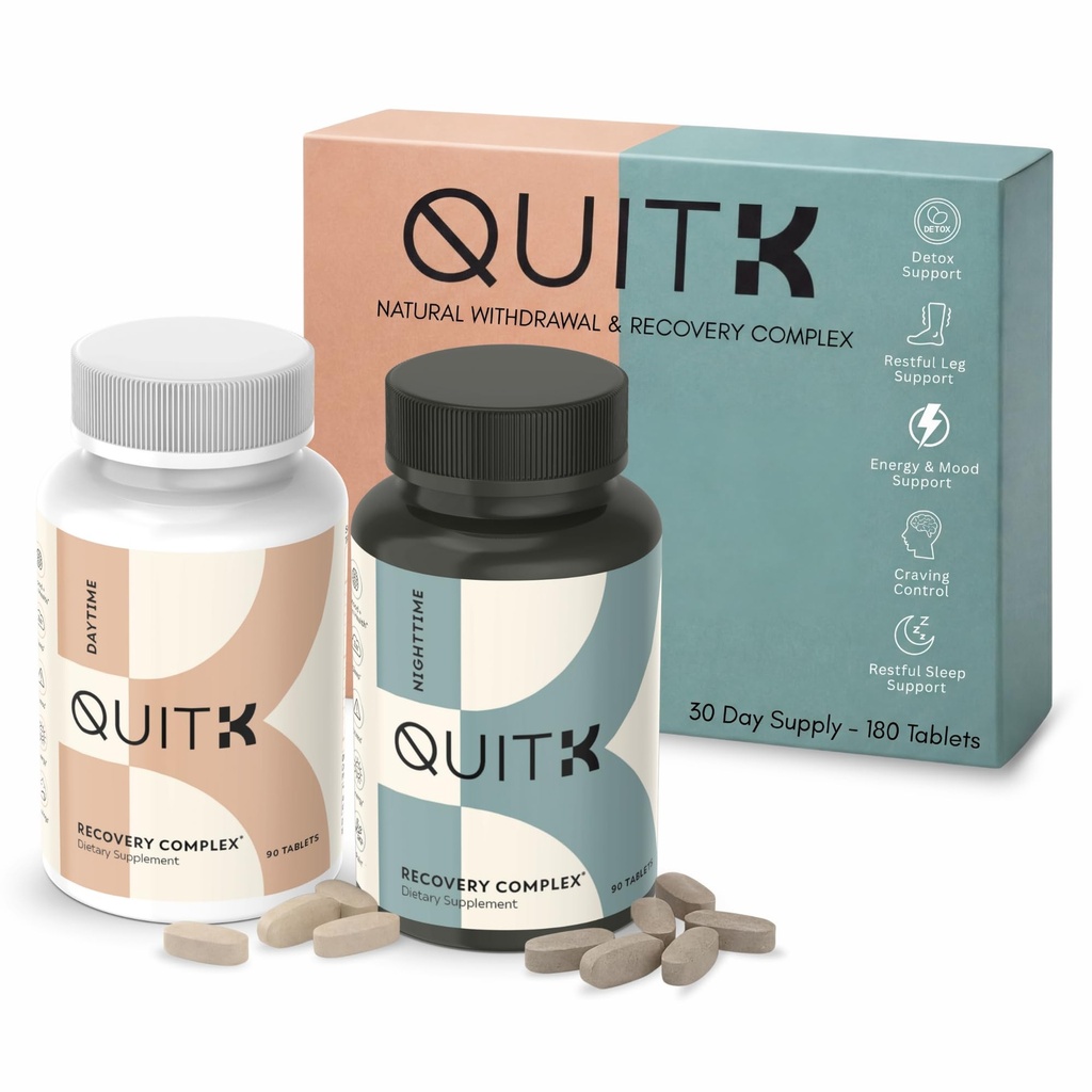 Genişleme ve Detox Desteği – Oldukça K Recovery Kompleksi – Uyku, Enerji, Stres, Mood, & Craving Support – Daily Supplement - Magnezyum Glycinate, Ashwagandha, GABA, L-Theanine, Agmatine & More