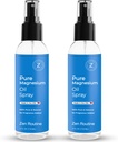 Pure Oil Spray - 4oz (2 Pack) Organik USP Grade, Ayaklar için Topical Magnezyum, Leg Cramps, Kilo Yönetimi, Aceite de Magnesio, Natural Salt & Ancient Minerals - ABD'de Gerçekleştirilmiş
