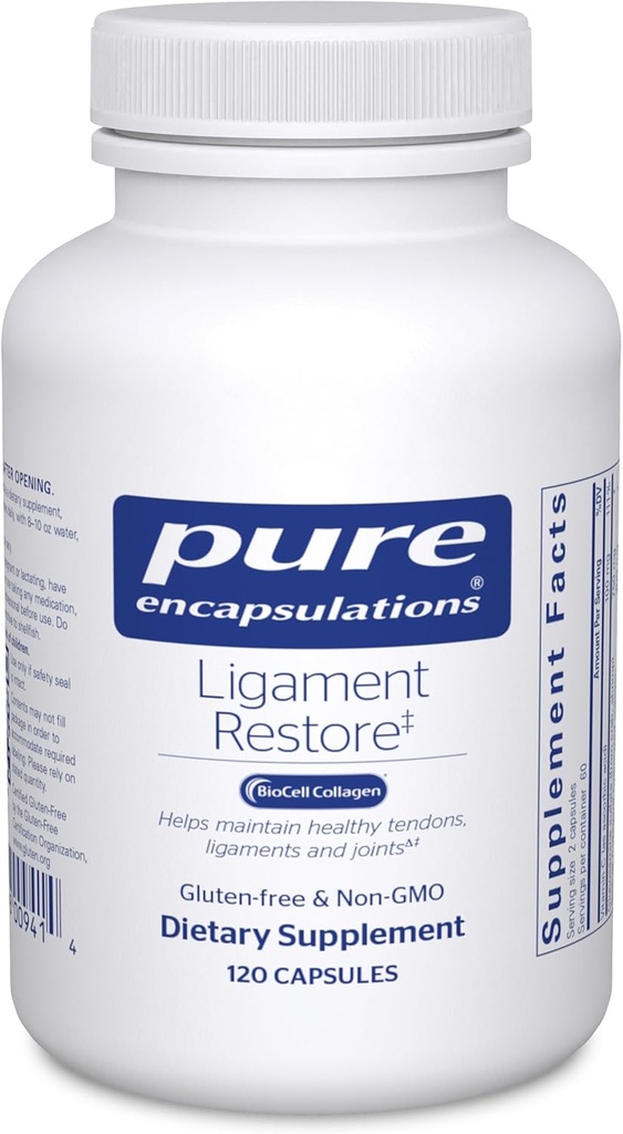 Καθαρές εγκοπές - Ligament Restore - Συμπλήρωμα διατροφής Βοηθά στη διατήρηση υγιεινών Τέντονς, Σωληνώσεις και αρθρώσεις - 120 κάψουλες