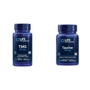Life Extension TMG 500 mg and Taurine 1000 mg Supplement Bundle - 60 Liquid Vegetarian Capsules and 90 Vegetarian Capsules