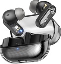 TOZO Crystal Pods Hybrid Active Noise Cancelling Wireless Earbuds, 10mm Drivers Deep Bass Stereo Sound, 4 Mics Smart ENC AI Calls, 32 EQ μέσω App, Bluetooth 5.4 Ακουστικά, Crystal Case Design