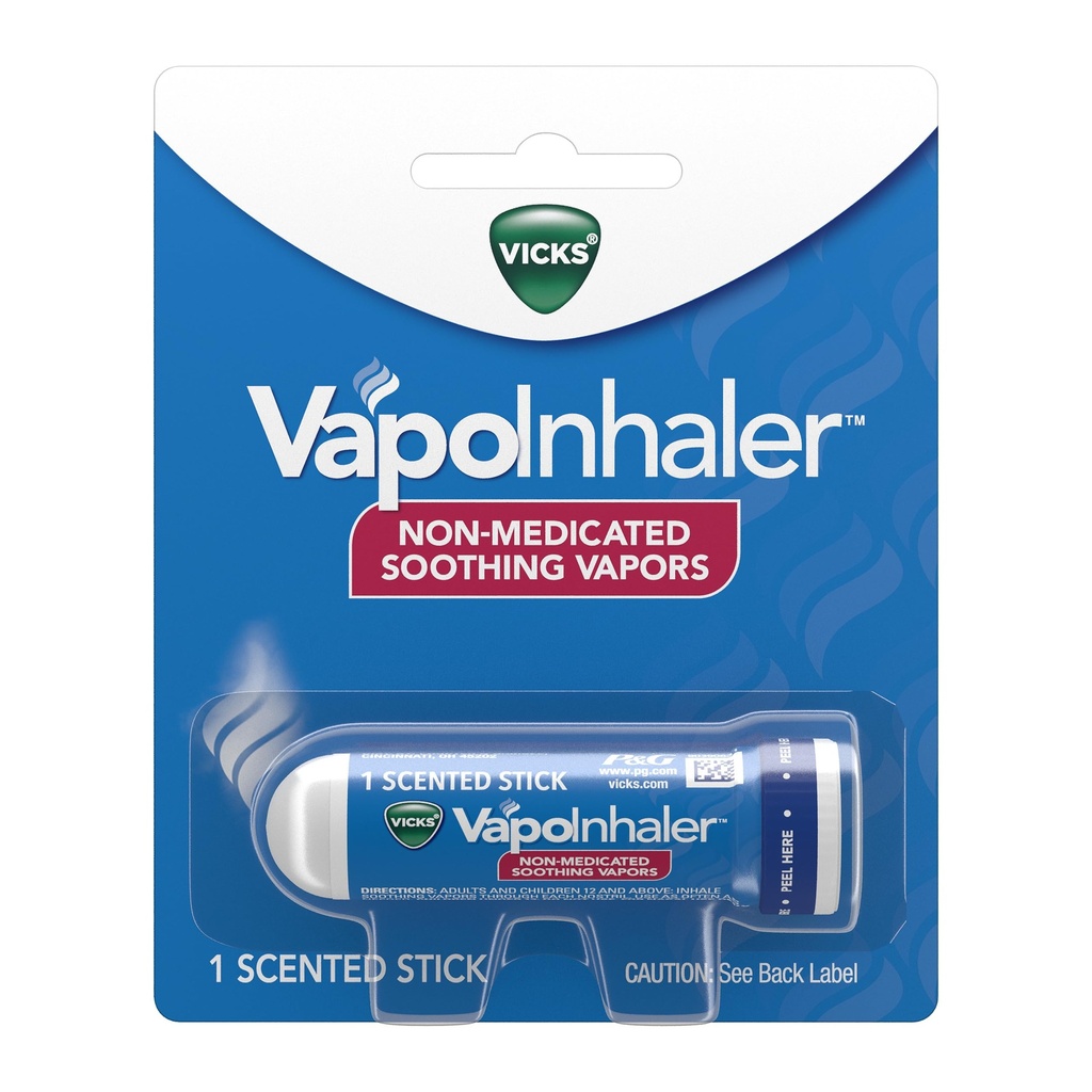 Vicks VapoInhaler, Portre Nasal Inhaler, Non-Medicated, Soothing Vapors, Menthol Scent, 1 Count