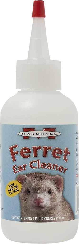 Marshall Ferret Ear Temizlik Çözümleri - 4 oz - Kristal Formula Ölçeği ve Biçimlerini Çıkarmak - Sağlıklı Kulak Dokunu Desteklemek için Eucalyptol - No Swabs Needed
