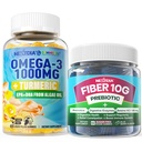 Vegan Omega-3 1000 mg + Turmeric, Fiber Gummies