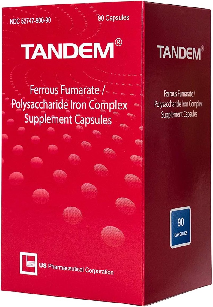 Tandem- 106 mg Elemental Iron- Swallow-High Tolerability -Odorless & Tasteless