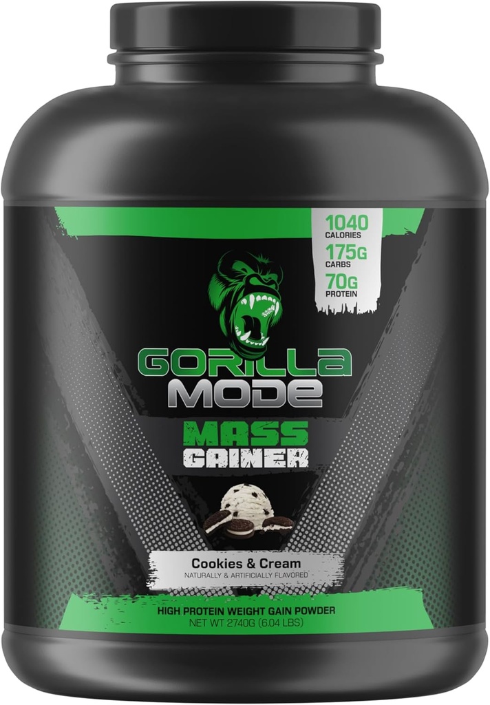 Gorilla Mind Mass Liger (Kurlar ve Krem) – 70g protein | 1040 Calories | 175g Carbs | Yüksek Protein Kiloları Toz
