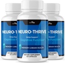Vive MD Nöro Thrive Beyin Tamamı - Resmi Formula - Nöro Thrive PQ, Neuro Thrive, Ginkgo Biloba Extract ile Ekstra Kuvvetler, Sibirya SMA Türlü - (3 Pack)