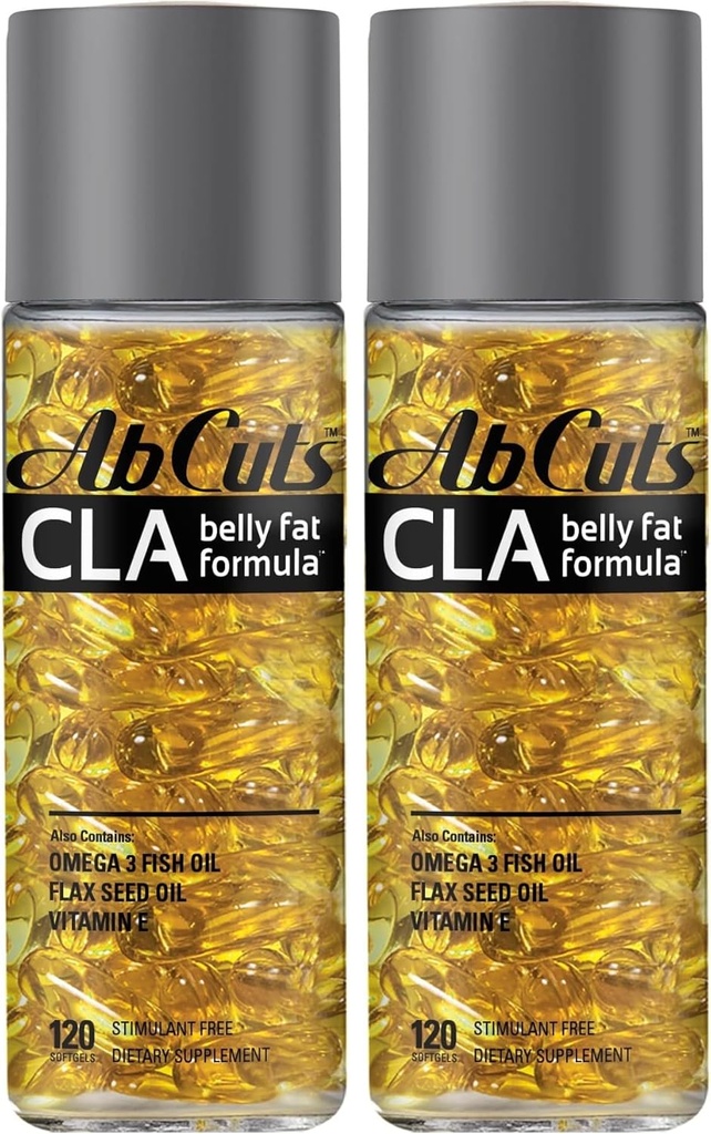 CLA Belly Fat Formula - 120 Easy-to-Swallow Softgels - Omega 3 Fish Oil, Flaxseed Oil ve Vitamin E - Antioksit ve Sağlıklı Vücut Kompozisyonunu arttırmaya yardım edin ( 2)