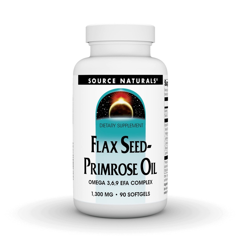 Source Naturals Flax Tohum-Primrose Oil, Omega 3,6,9 EFA Kompleksi, 1300 mg - 90 Softgels