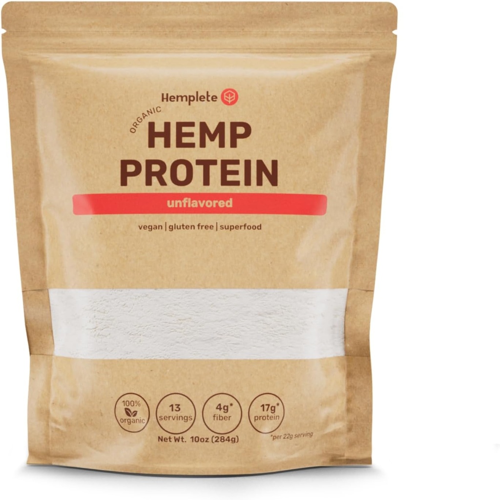 Hemp Vegan protein Tozu, Manflavored Vegan Toz, Kas Yapı ve Optimize Edilmiş Kurtarma için Plant Proteinleri, Contains All 9 Essential Platinum Acids, Clean & Planet-Loving, 10 Ounces