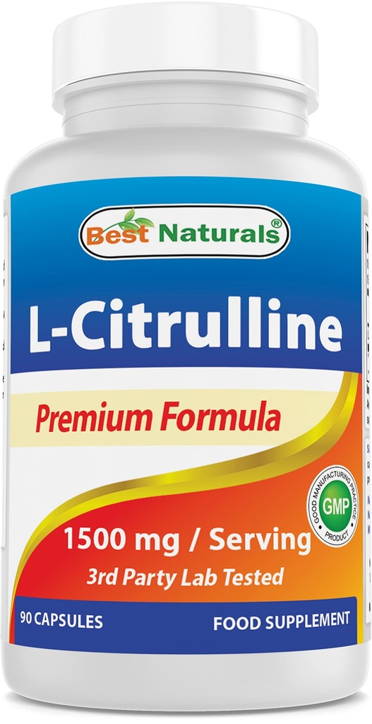 En İyi Doğallar L-Citrulline Capsules - 1500 mg/Serving - Non-GMO - Gluten Free - 90 Capsules (90 Count (Pack of 1))
