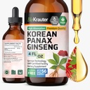 BIO KRAUTER Korean Red Ginseng Extract Liquid - Αλκοόλ & Ζάχαρη Δωρεάν συμπλήρωμα Panax Ginseng - Vegan Immune Support Supplement - 4 Fl. Oz.