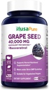 NusaPure Grape Tohumlamaları Caps, 200 Vegan Capsules, Standardized, Non-GMO, Gluten Free, Resveratrol