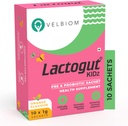 Lactogut Kidz Probiyotiks Toz for Kids Easy to Consume Probiyotiks for Children Gut Health, Genel Wellness ve Immunity Vegan Klinik Olarak Proven - 1Gx10 Sachets (Orange Flavour)