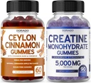 Ceylon Cinnamon (60 Kont) - Berberine & BTC, Digestion Genel Wellness Desteği ve Kretine Monohidrat (90 Gummies) Lezzetli Bir Tamam - ABD'de Değil ve ABD'de Yapıldı