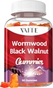 Black Walnut Wormwood Gummies - συμπλήρωμα βοτάνων με Artemisia Annua Herb & Juglans nigra Hull για Digestive Wellness & Natural Body Cleanse, Non-GMO & Gluten Free Συμπληρώματα - 60 Gummy Chewables
