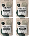 Σκόνες Ζούγκλας Βότανο Σκόνες Bundle - Shilajit σκόνη, Tongkat Ali για άνδρες σκόνη, μαύρο εκχύλισμα μυρμηγκιών σκόνη, Fadogia Agrestis εκχύλισμα για άνδρες συμπλήρωμα