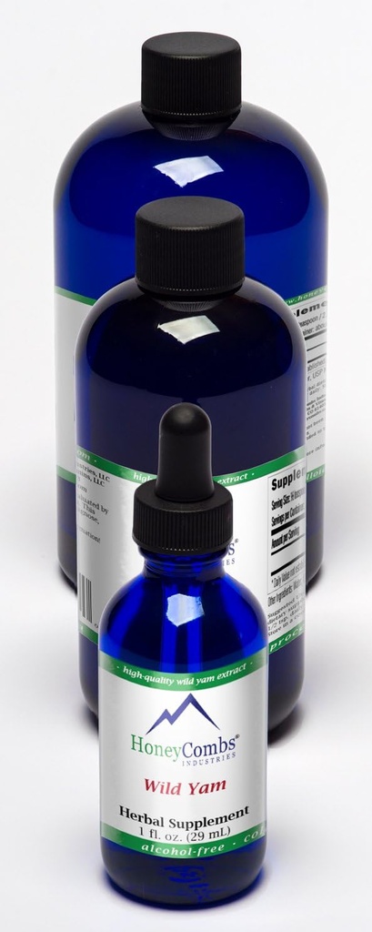 HoneyCombs Wild Yam – Kadın Üreme Sağlığını Destekleyin, PMS Relief ve More – Alkol Özgür Sıvı Ekstra 8 Oz