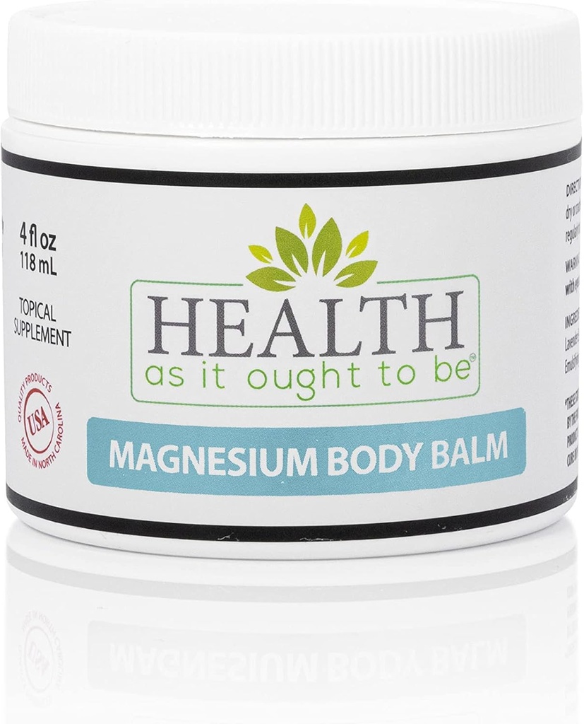 Muscle Relief için Magnezyum Body Balm | All Natural Oil Body Balm, Arnica, Aloe Vera, Jojoba & Coconut Oil | For Headaches, Cramps, & Fast Muscle Relief | 4-Ounce
