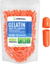 XPRS Nutra Boyutu 0 Boş Kapsüller - 100 Kont Boş Gelatin Capsules - DIY Capsule için Pills - Pure Bovine Pill Gel Caps For Do-It- Yourself Supplements (Orange)