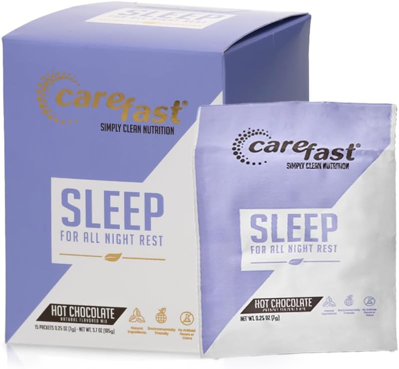 Sleep - Hot Chocolate Drink Mix - Natural Sleep Supplement - Box of 15 Packets