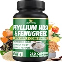 BMVINVOL Psyllium Husk Fiber Supplement with Fenugreek, Apple Cider Vinegar, Turmeric, Ginger, Black Pepper-Digestion Health Support - 240 Κάψουλες