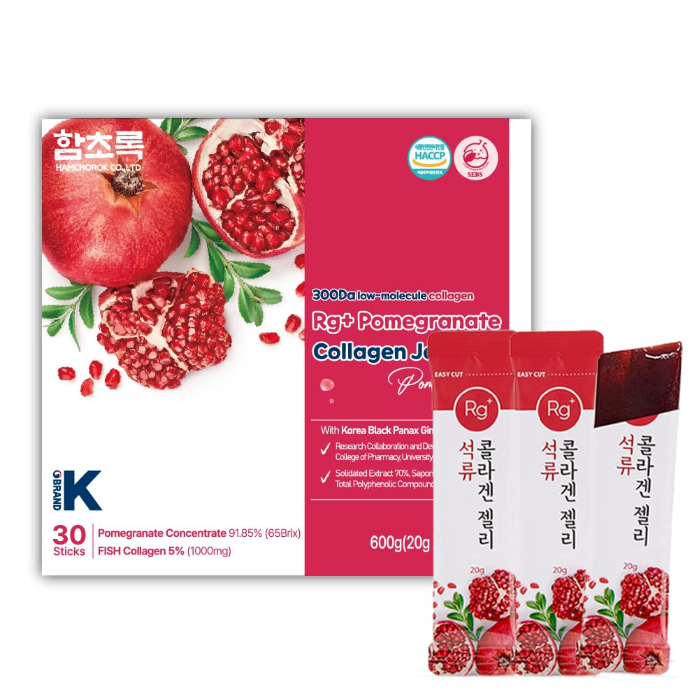 Kore-Beauty Pomegranate Collagen Jelly Stick 20g*30 Tray / For Skin, Nail ve Saç Büyümesi