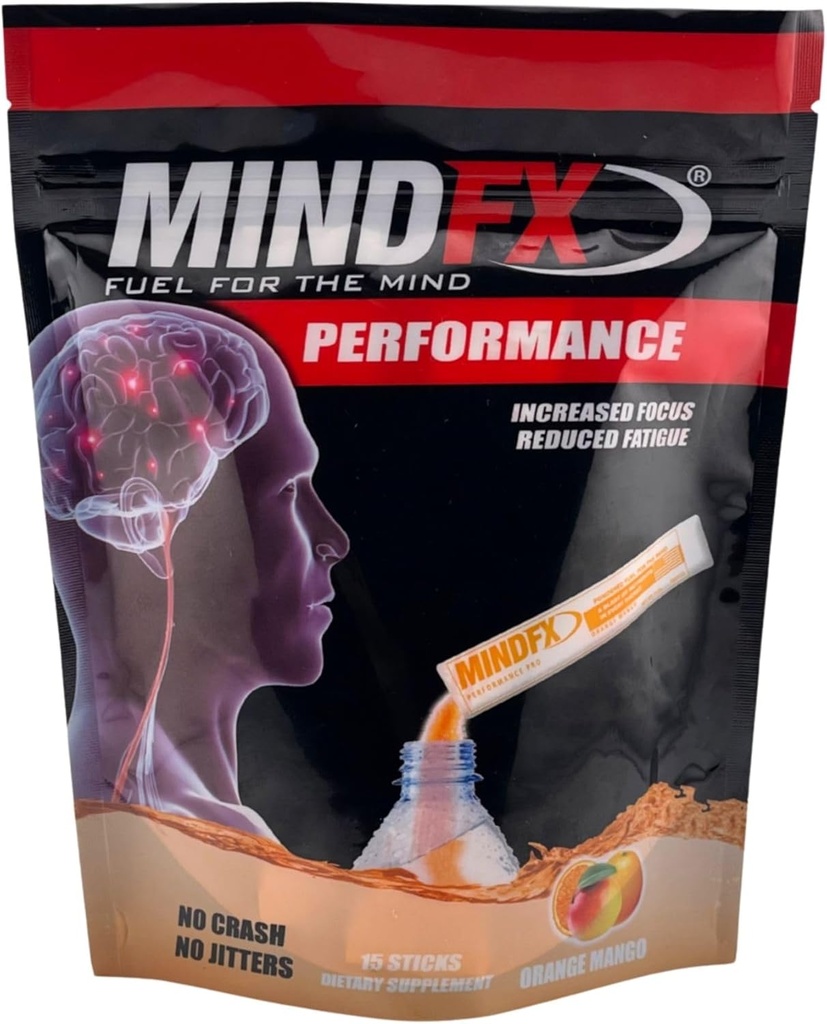 MindFX Enerji Toz Iklim Mix - 15 Sticks Orange Mango Performansı | Doğal Nootropics for Clean Energy, and developedd Focus | Elevate Your Performance (Orange Mango, 1)