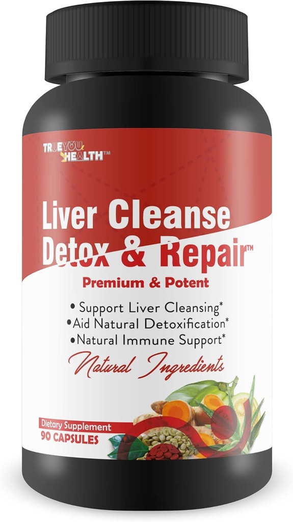 Liver Cleanse Detox & Repair - Liver, Kidney, & Colon Cleanse - συμπλήρωμα υποστήριξης του ήπατος με Dandelion Root, Aloe, Turmeric, Ginger - Προώθηση της ηπατικής υγείας Φυσικά
