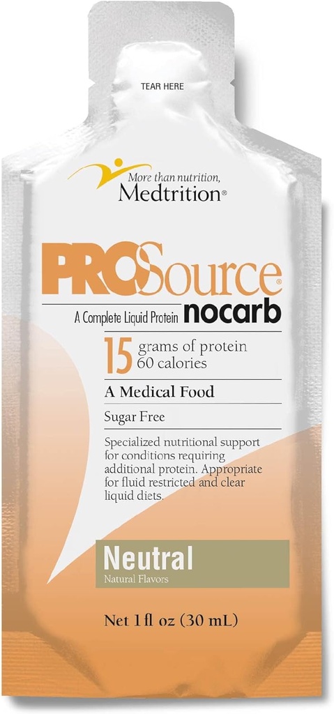 Medtrition NoCarb Sıvı Protein Packets Neutral Flavor 1 fl oz 100 Pack